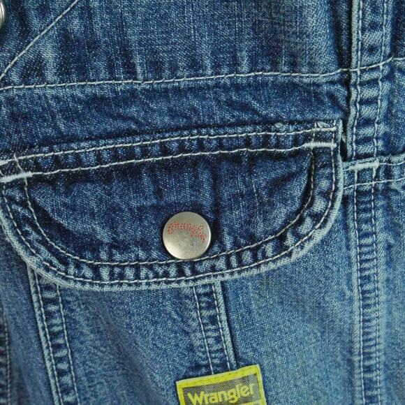 Lady Wrangler Medium Overall Shorts Shortalls Denim Bibs Carpenter Blue Bell - Picture 4 of 10